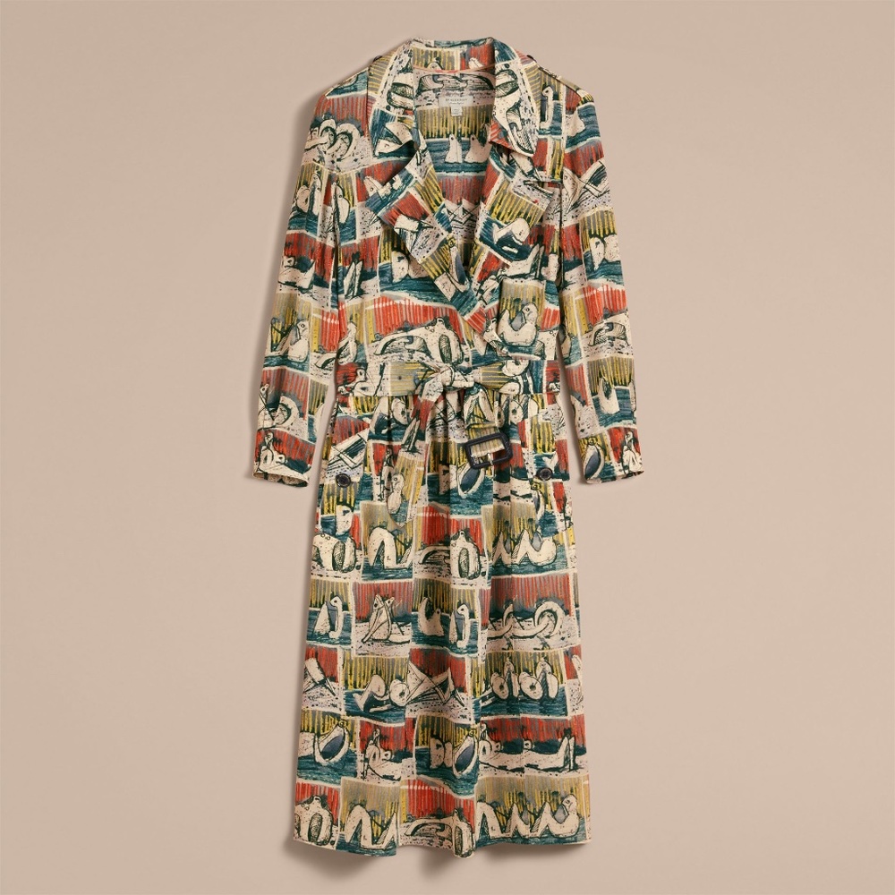 🆕 Burberry Silk Wrap Trench Dress